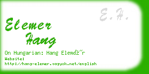 elemer hang business card